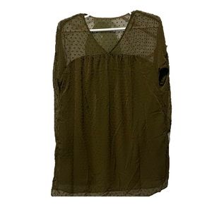 shein olive green swiss dot long sleeve dress with pockets